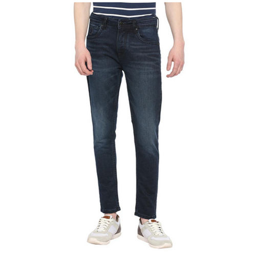 Mens Blue Black Javelin Fit Solid Jeans