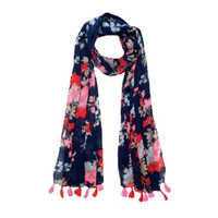 Ladies Printed Silk Scarves - Color: Different Available