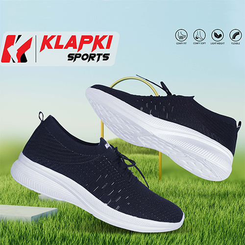 Mens Black And Beige Sports Shoes