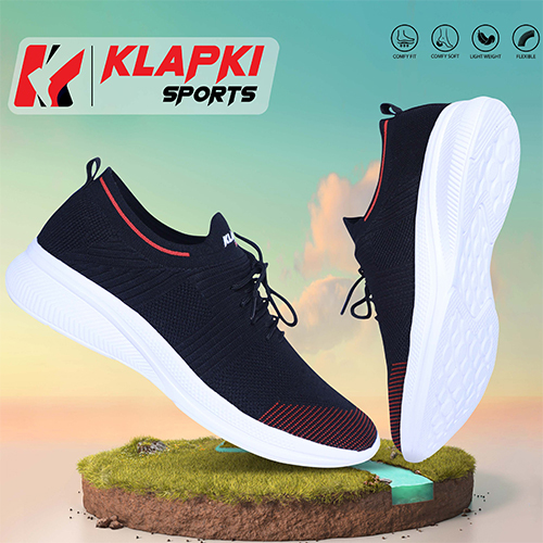 Mens Black And Red Sports Shoes