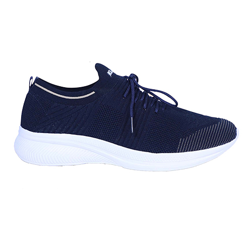 Navy Blue And Beige Sports Shoes