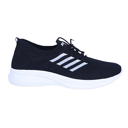 Washable Mens Black And Light Grey Sports Shoes