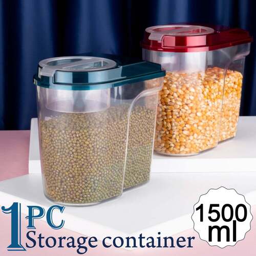 PLASTIC STORAGE CONTAINER SET WITH OPENING MOUTH 1500ML (2466)