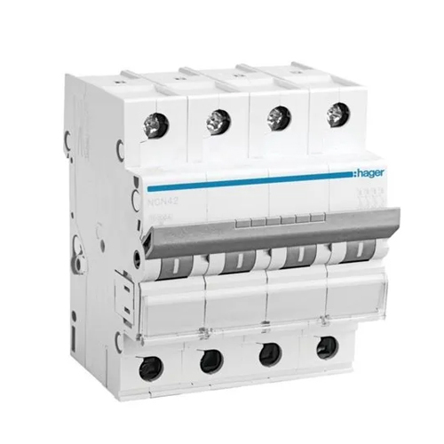 Hager 6a Four Pole MCB