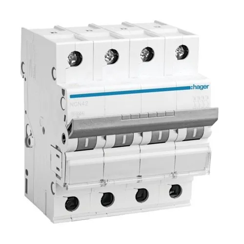 Hager 10a Four Pole MCB