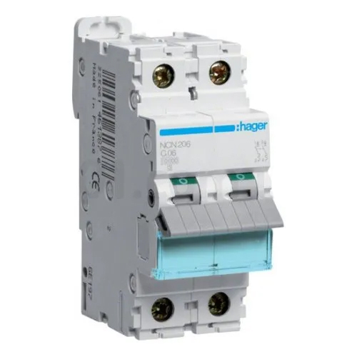 Hager 6a Double Pole MCB