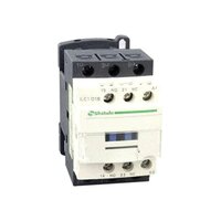 Lc1d09 Ac Control Power Contactor - Three-pole, 9a Rating, Black | Suitable For Motor Control, Heating, Lighting, Auxiliary Contact Block Included