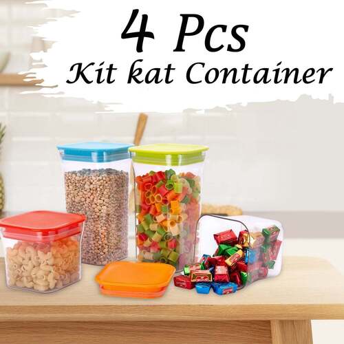 PLASTIC STORAGE CONTAINER SET WITH OPENING MOUTH (2568)