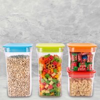 PLASTIC STORAGE CONTAINER SET WITH OPENING MOUTH (2568)