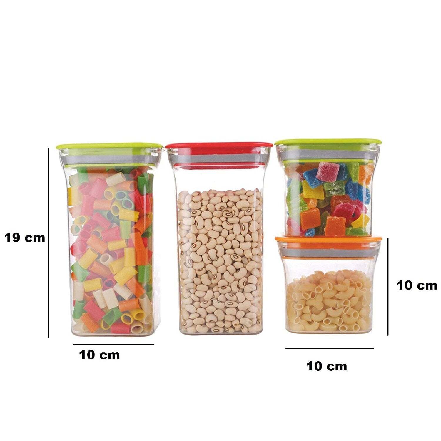 PLASTIC STORAGE CONTAINER SET WITH OPENING MOUTH (2568)