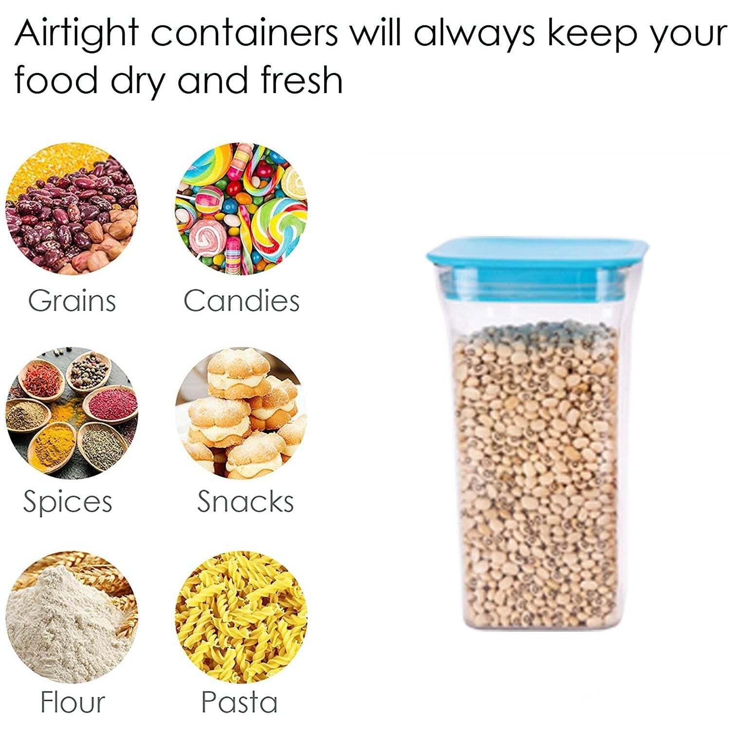 PLASTIC STORAGE CONTAINER SET WITH OPENING MOUTH (2568)