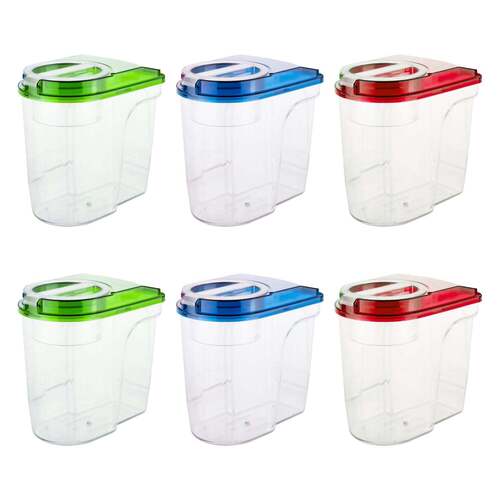 PLASTIC STORAGE CONTAINER SET WITH OPENING MOUTH 1500ML (PACK OF 6) (2469)