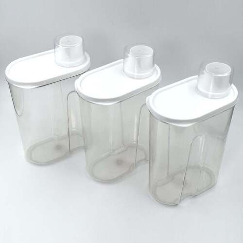 3 PC CEREAL DISPENSER 1700 ML FOR STORING AND SERVING OF CEREAL AND ALL STUFFS. (2761)