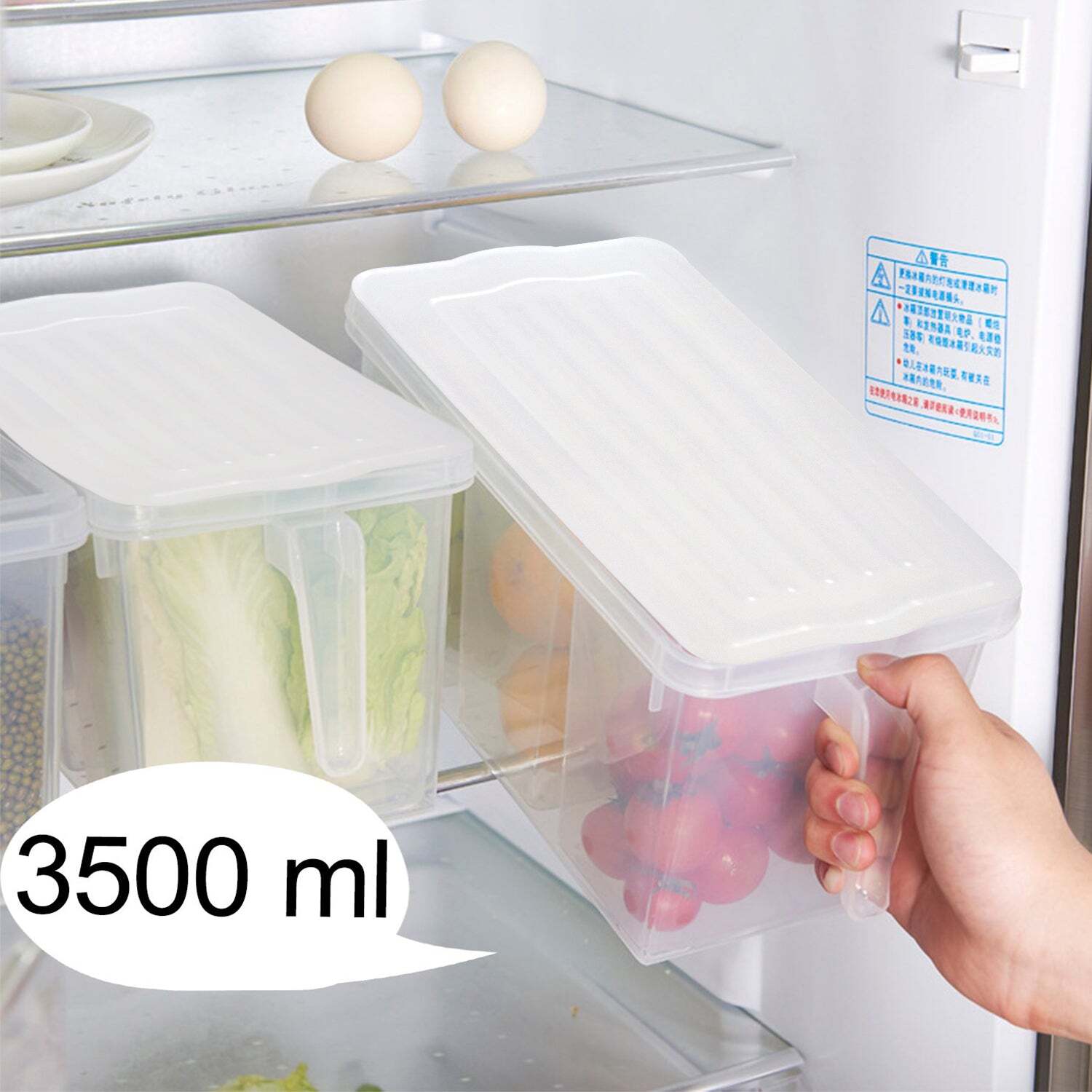 REFRIGERATOR ORGANIZER FRESH-KEEPING BOX CASE KITCHEN STORAGE BOX (2518B)