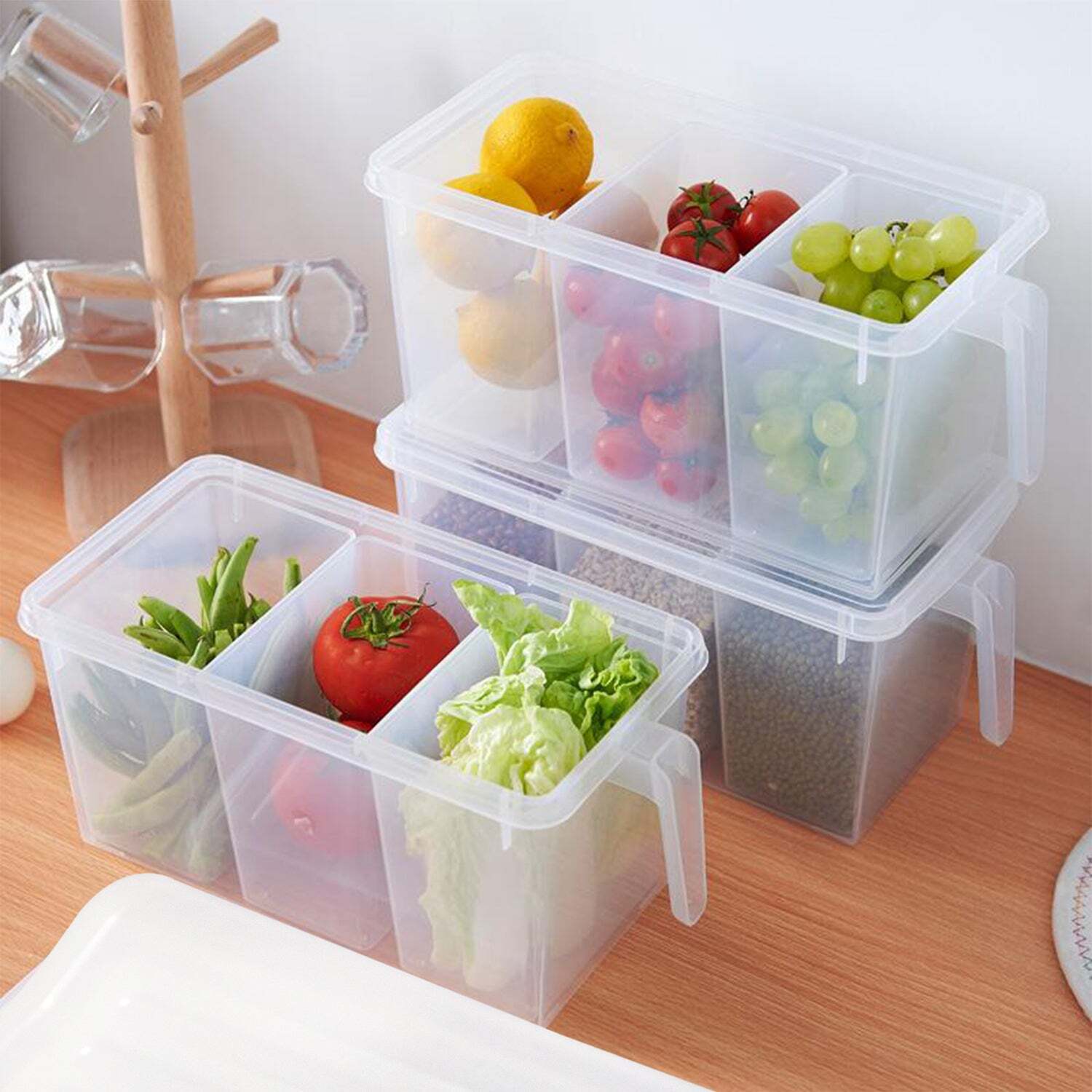 REFRIGERATOR ORGANIZER FRESH-KEEPING BOX CASE KITCHEN STORAGE BOX (2518B)