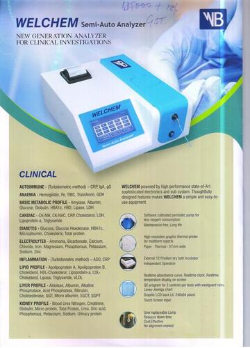 WELCHEM SEMI - AUTO ANALYZER