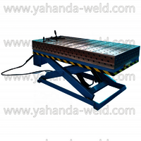 3D welding table with Hydraulic scissor lifter