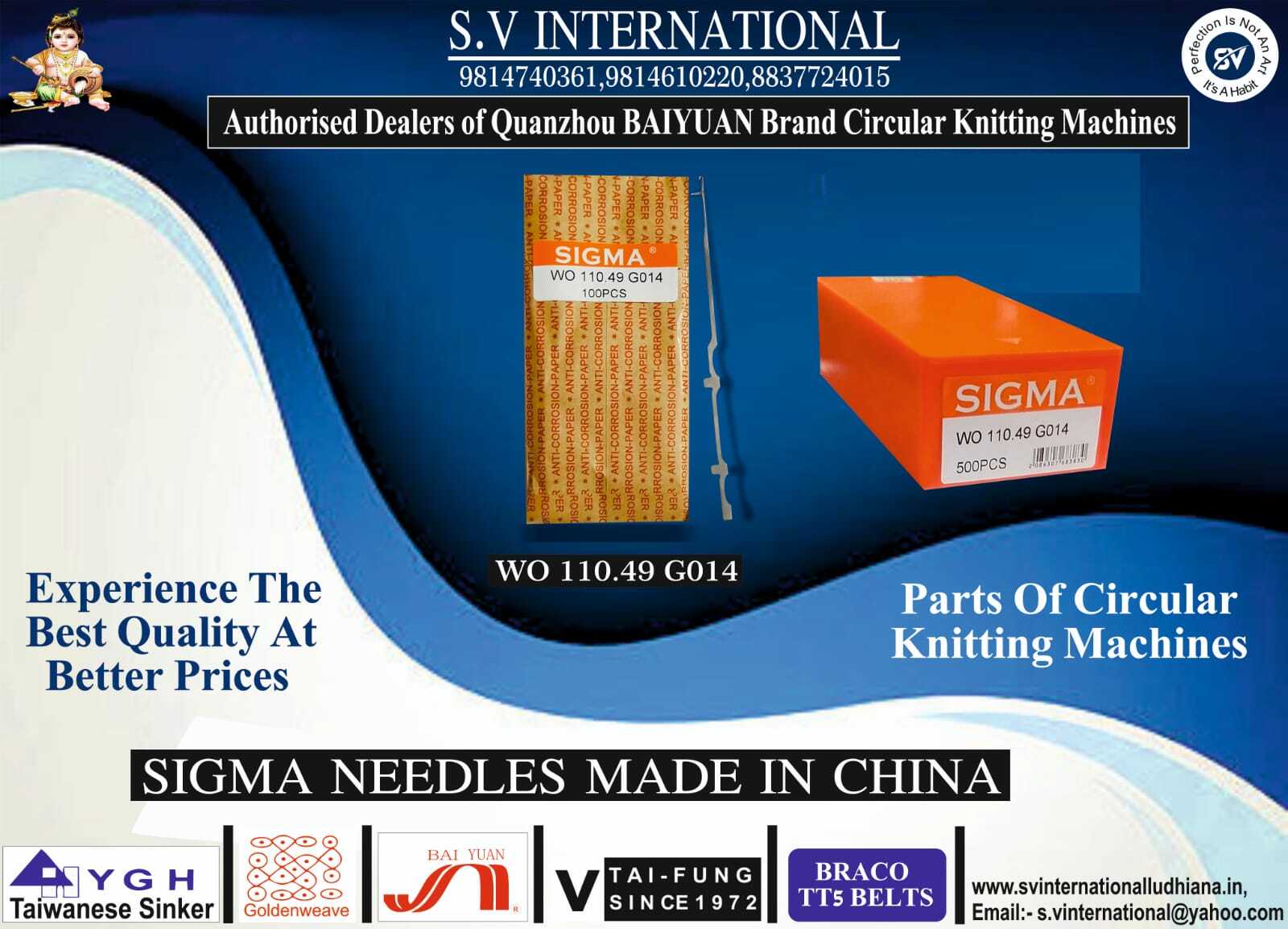 WO 110.49 G014 - Sigma Circular Knitting Machine Needle