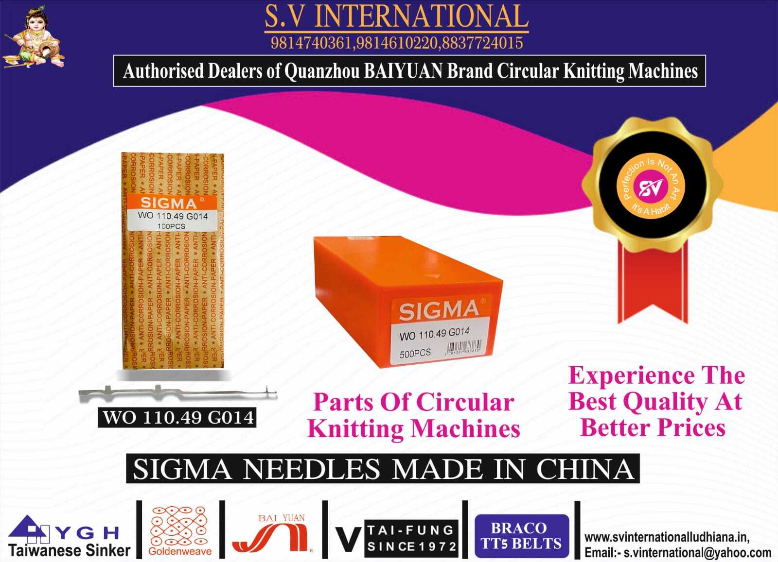 WO 110.49 G014 - Sigma Circular Knitting Machine Needle