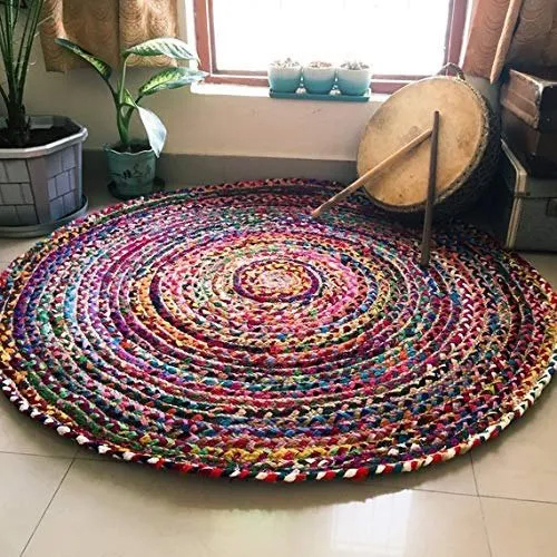 Braided Chindi Round Handloom Braided Rug
