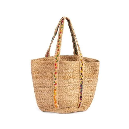 Brown Jute Braided Ladies Bags