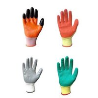 Coating Hand Gloves - Nylon Material | Multicolor Medical Gloves For Versatile Use And Enhanced Grip