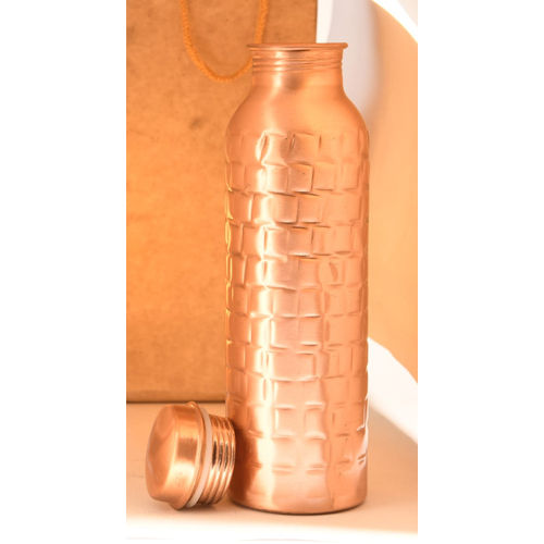 Metal Ice Cube Hammered Copper Bottle