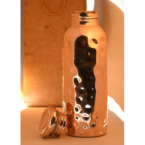 Big Hammered Copper Water Bottle