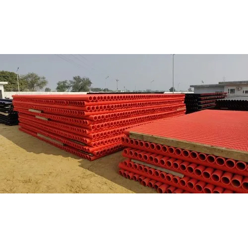 DWC (Double Wall Corrugated) Orange Electrical Pipe