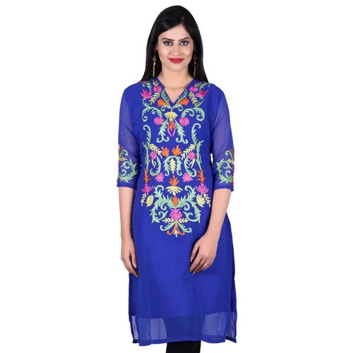 Blue Georgette Kurti