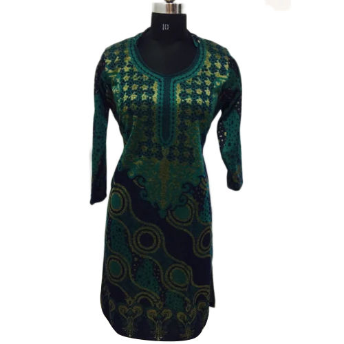 Ladies Green Woolen Kurti