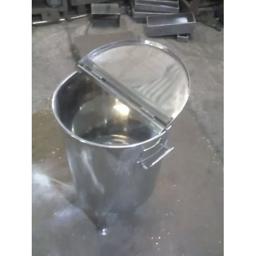 Stainless Steel Half Lid Openable Container Application: Pharma & Food Industry