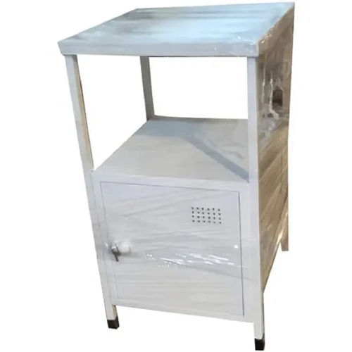 White Hospital Bedside Table