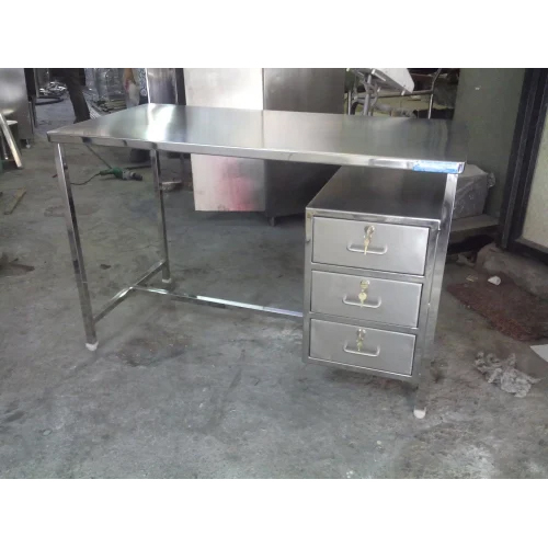 Stainless Steel Tables With 3 Drawers