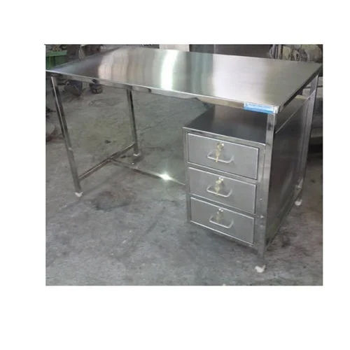 Stainless Steel Table with Drawers