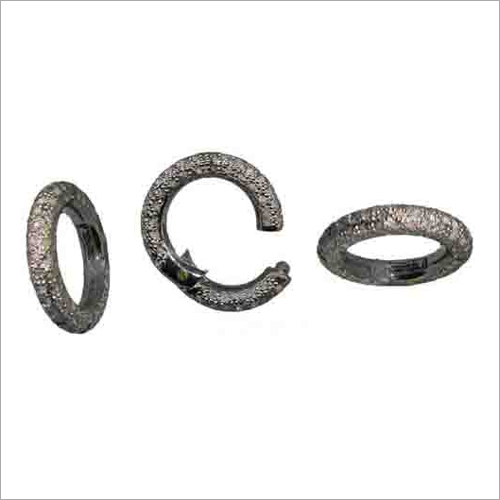 Round Ring Designer Push Lock Clasp