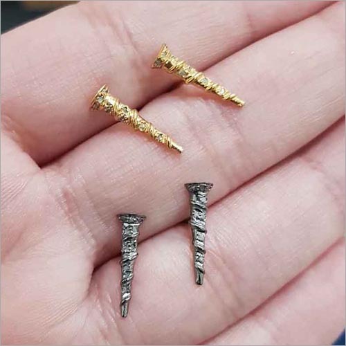 Sterling Silver Handmade Designer Stylish Fancy Small Stud Earrings