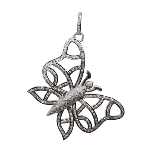 925 Sterling Silver Handmade Beautiful Black Rhodium Butterfly Pendant