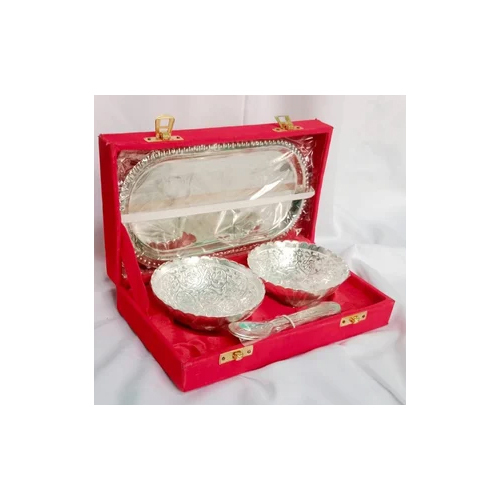 Dry Fruit Gift Box - Metal, Polished Finish | Indian Style Dry Fruit Box for Festive Gifting