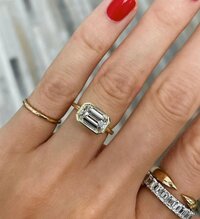 Diamond Solitaire Engagement Ring Baguette Cut