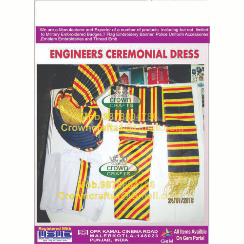 Engineers Ceremonial Military Dress - Size: As Per Customer