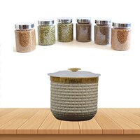 PLASTIC ROUND MELODY AIR TIGHT CONTAINER JAR 850ML FOR FOOD (5273)