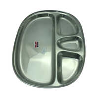 Stainless Steel Plain And Compartment Plate