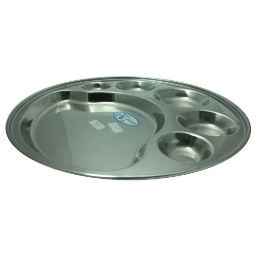 SS Round Compartment Plate