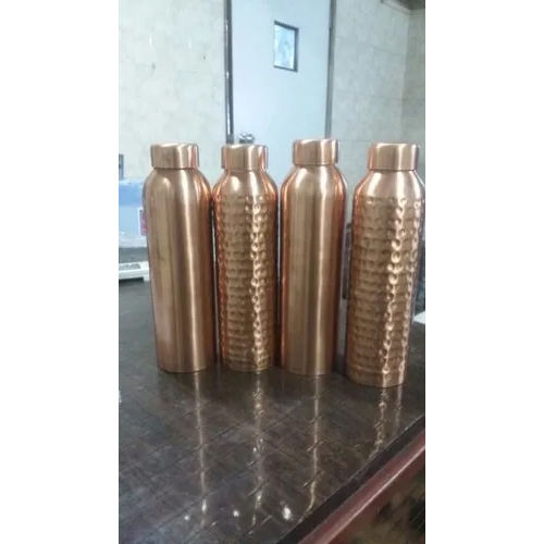 Gold Plated Glass And Copper Water Bottle