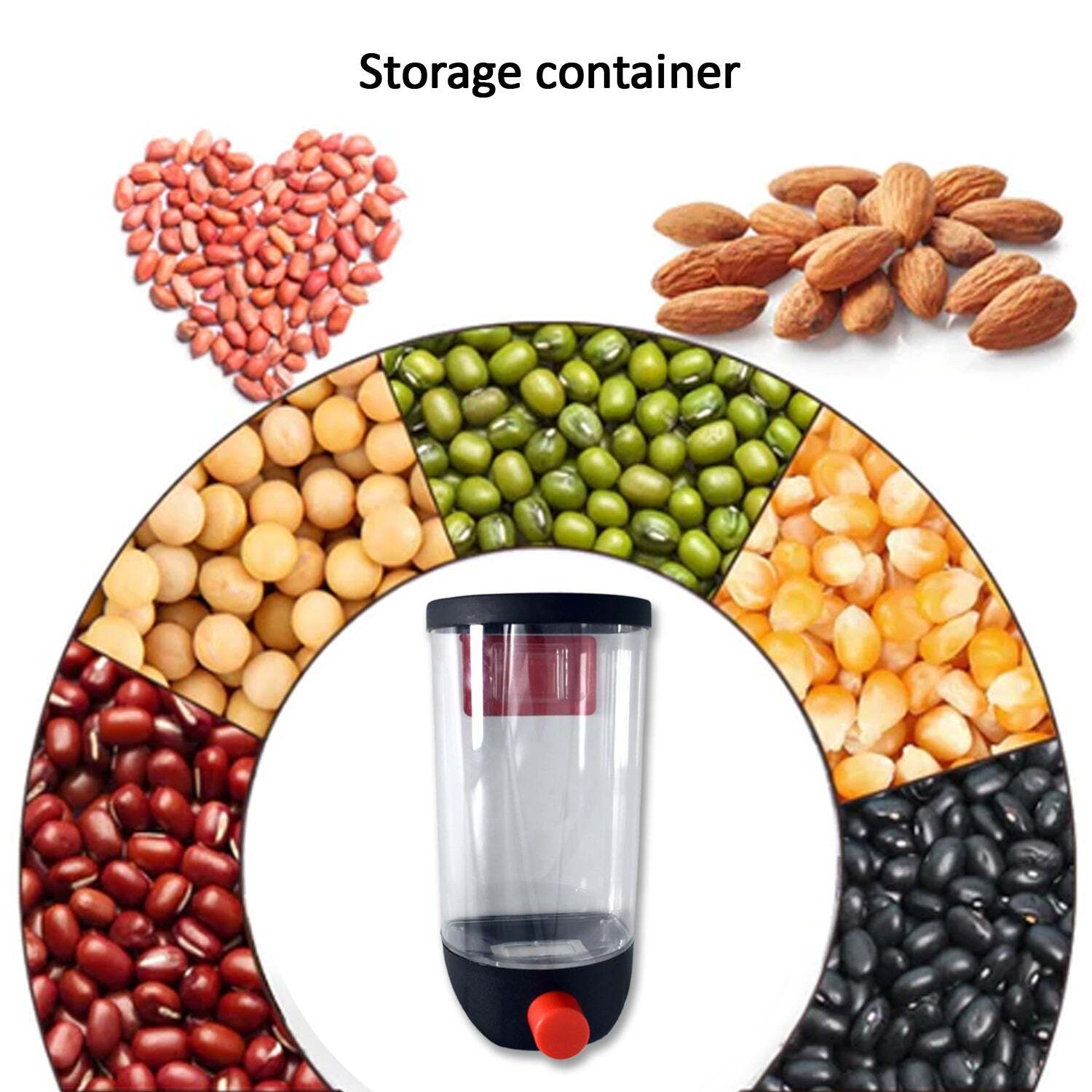 PLASTIC STORAGE PUSH BUTTON CONTAINERS WALL MOUNTED (2867)