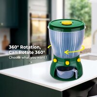 FOOD GRAIN STORAGE CONTAINER LARGE CAPACITY 4-GRID RICE DISPENSER ROTATABLE SEALED GRAIN FOOD STORAGE BOX RICE BUCKET DRY FOOD FRUIT BOX FOR HOME KITCHEN (2894)