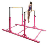 Iron Horizontal Bar - High Quality Durable Iron & Fiber, Pink-white-silver, Adjustable For Commercial Gymnastic Use