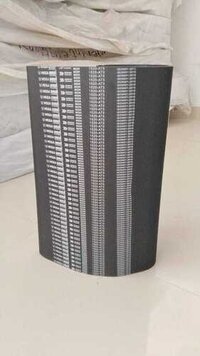 Timing Belt - Rubber, Size 100-2500mm, Black | Oil Resistant, Roller Structure for Industrial Use