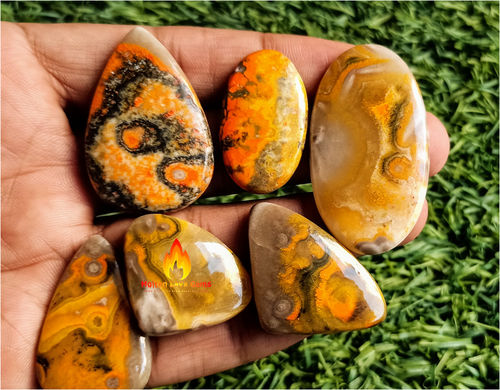 Bumble Bee jasper cabochons